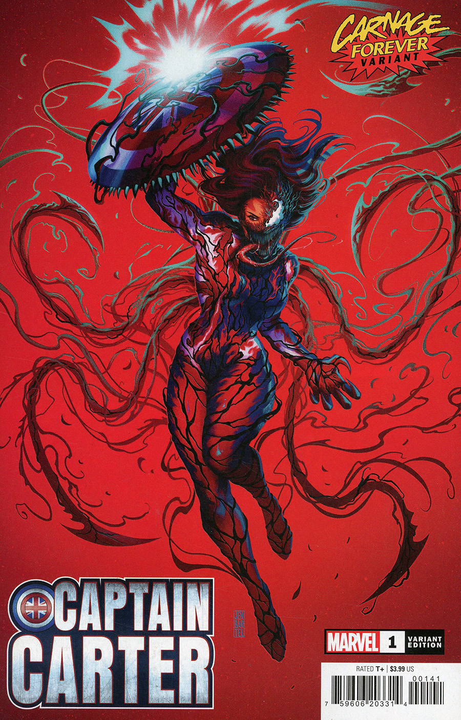 Captain Carter #1 Cover B Variant Jen Bartel Carnage Forever Cover