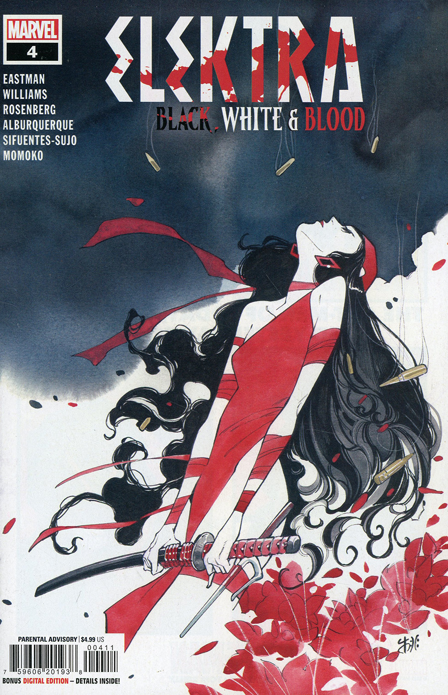 Elektra Black White & Blood #4 Cover A Regular Peach Momoko Cover