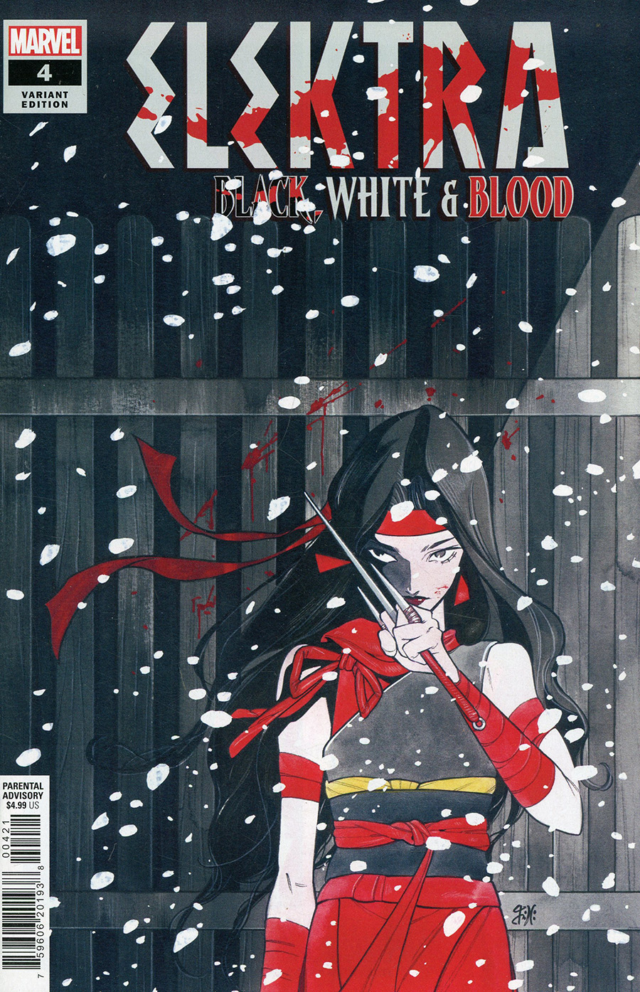 Elektra Black White & Blood #4 Cover B Variant Peach Momoko Cover