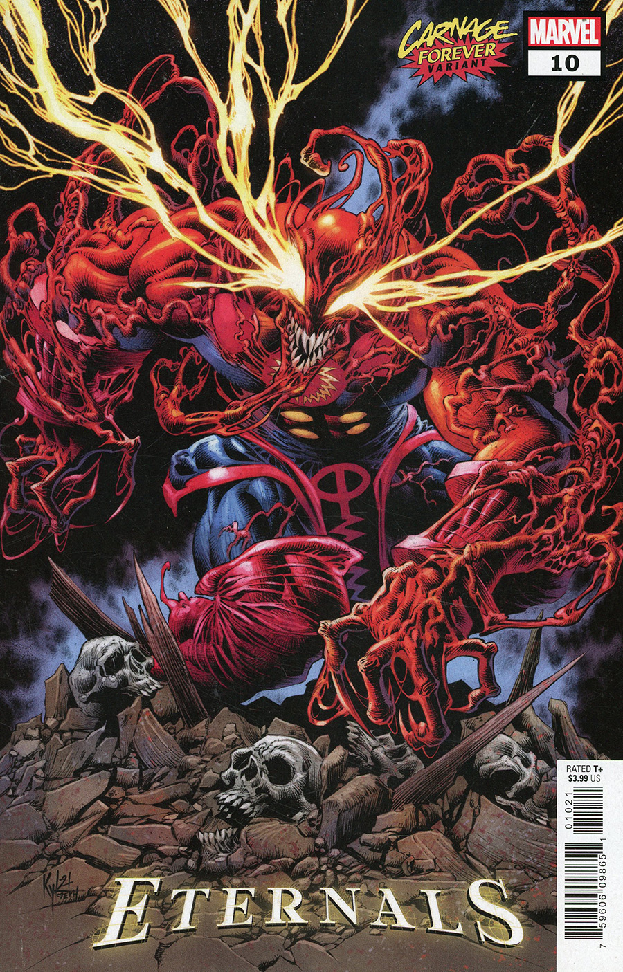 Eternals Vol 5 #10 Cover B Variant Kyle Hotz Carnage Forever Cover