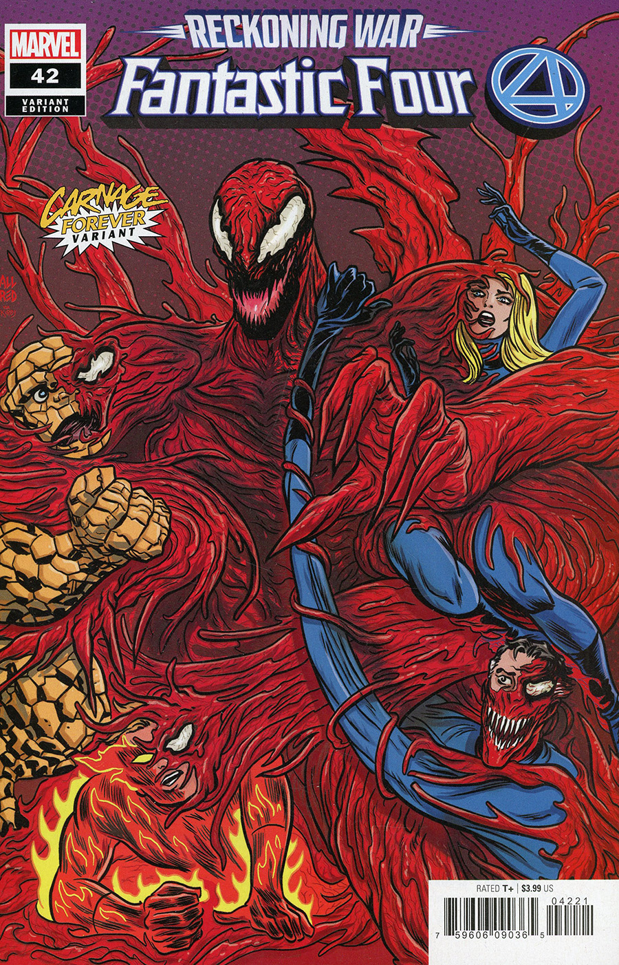 Fantastic Four Vol 6 #42 Cover B Variant Michael Allred Carnage Forever Cover (Reckoning War Tie-In)
