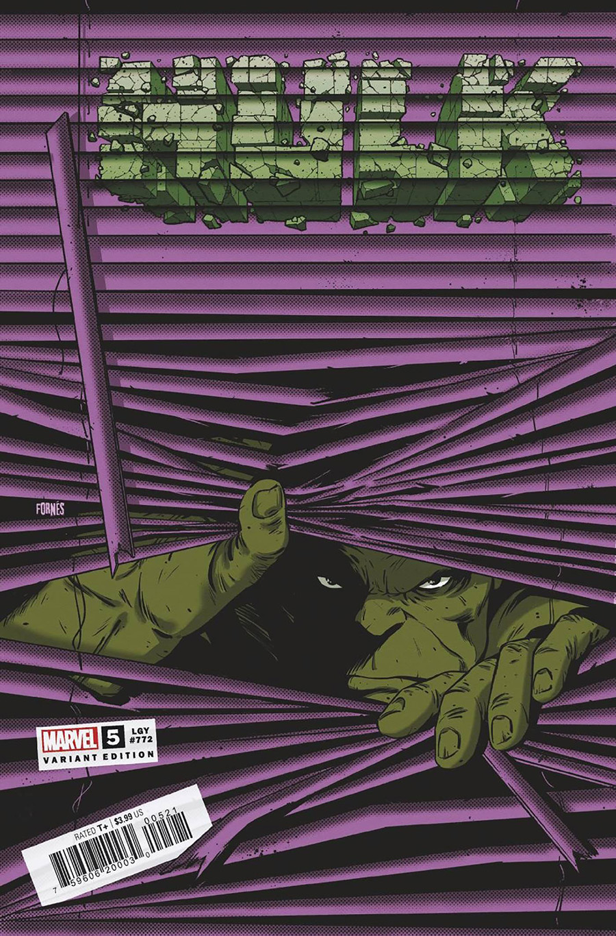 Hulk Vol 5 #5 Cover C Variant Jorge Fornes Window Shades Cover