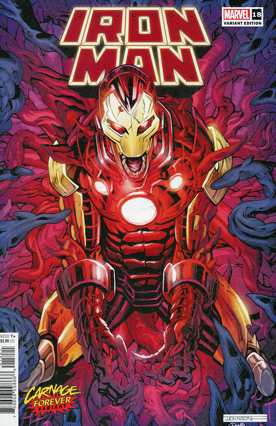 Iron Man Vol 6 #18 Cover B Variant Jeff Johnson Carnage Forever Cover