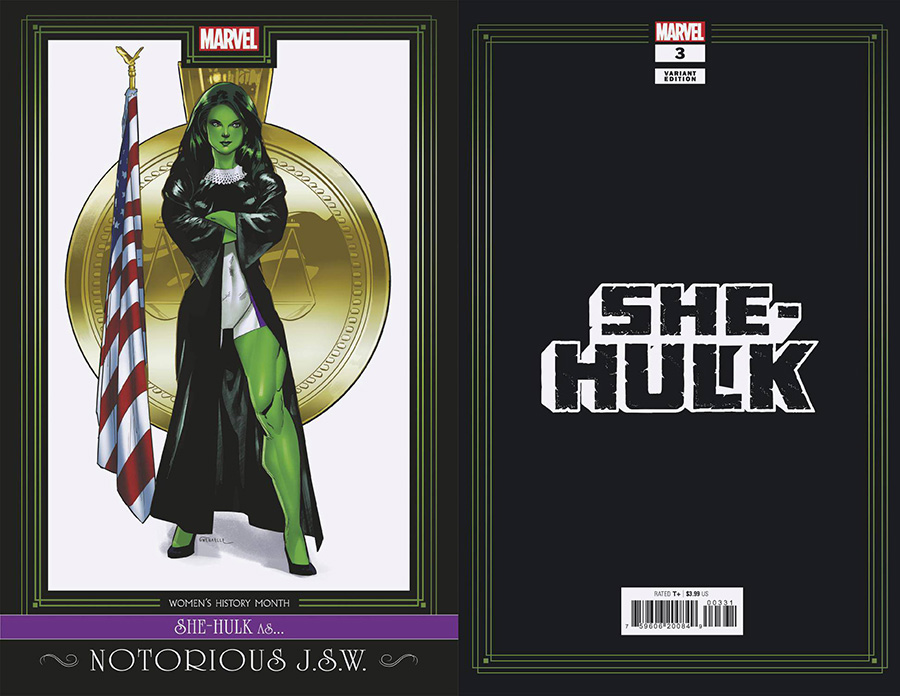 She-Hulk Vol 4 #3 Cover C Variant Jan Bazaldua Womens History Month Cover