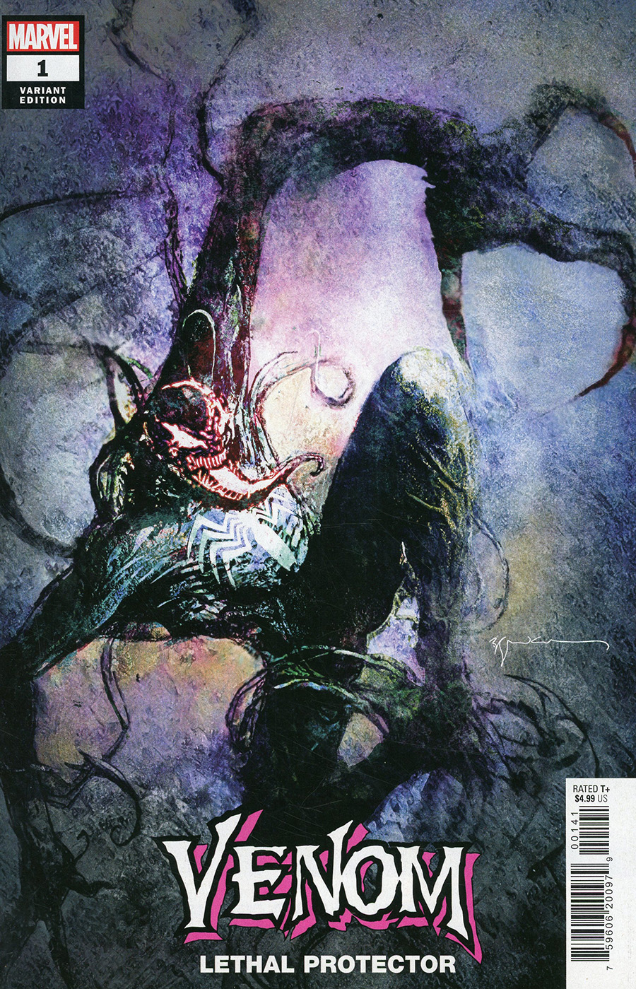 Venom Lethal Protector Vol 2 #1 Cover C Variant Bill Sienkiewicz Cover