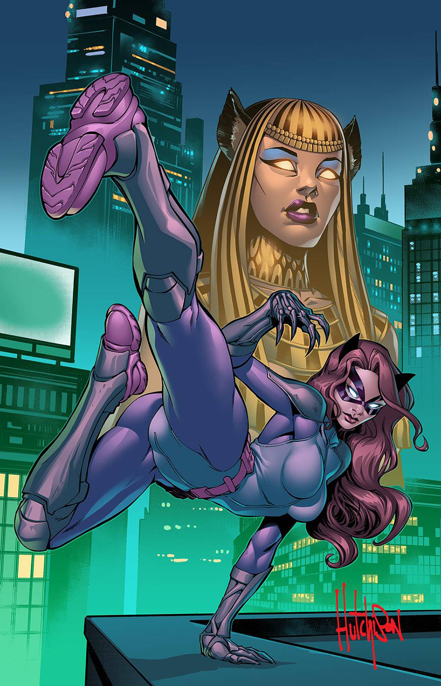 Cat Girl #1 (One Shot) Cover B Variant David Hutchison Kitty Kick Cover