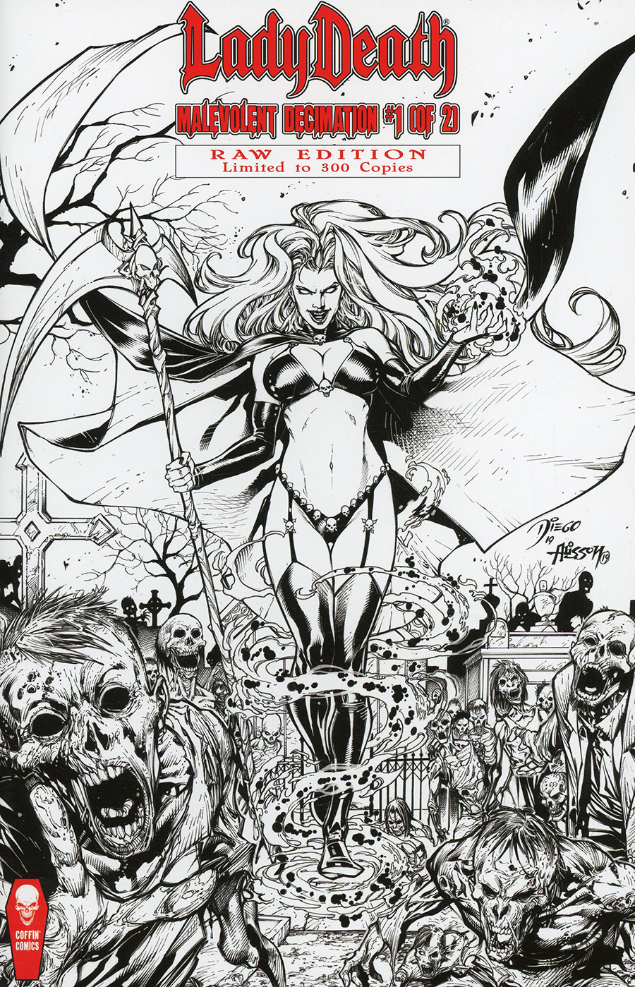 Lady Death Malevolent Decimation #1 Cover G Raw Edition