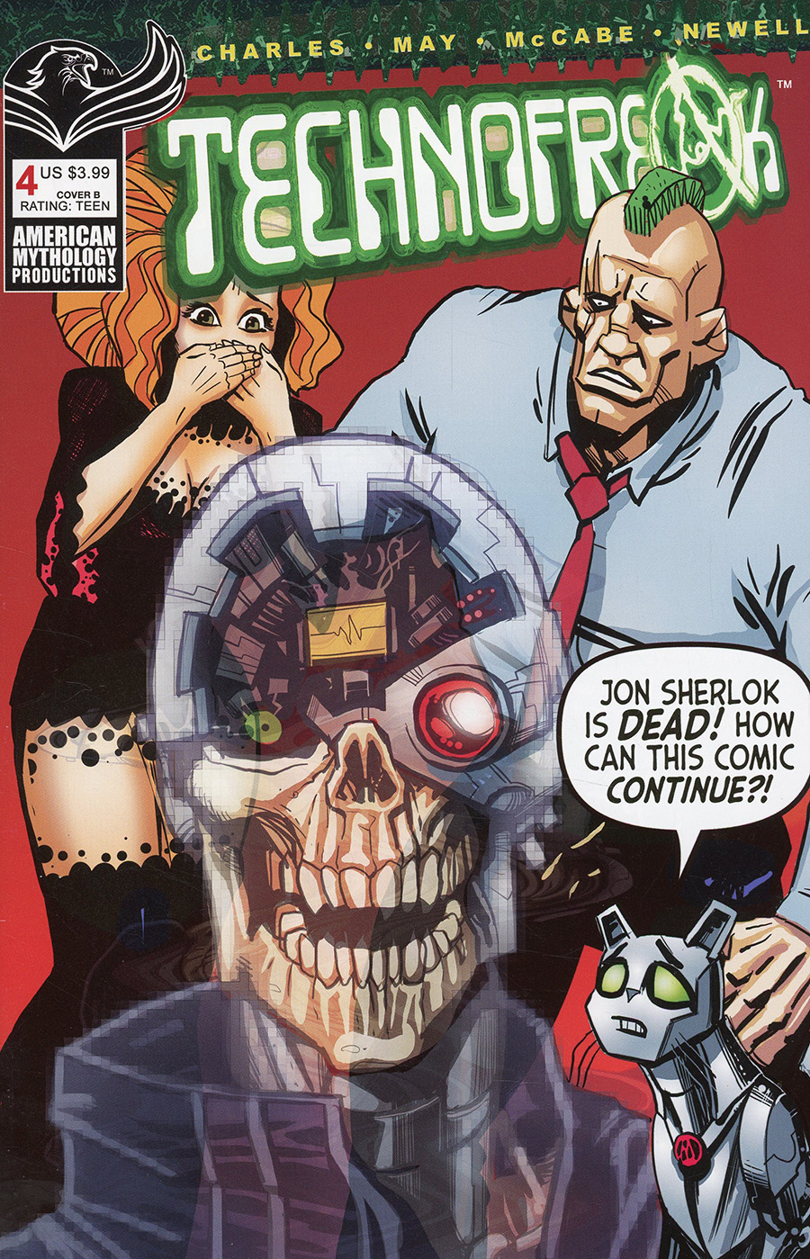 Technofreak #4 Cover B Variant John Charles & Tom Newell Cover