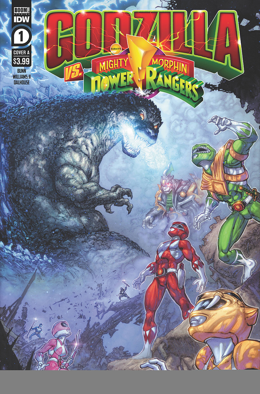 Godzilla vs Mighty Morphin Power Rangers #1 Cover A Regular Freddie E Williams II Cover