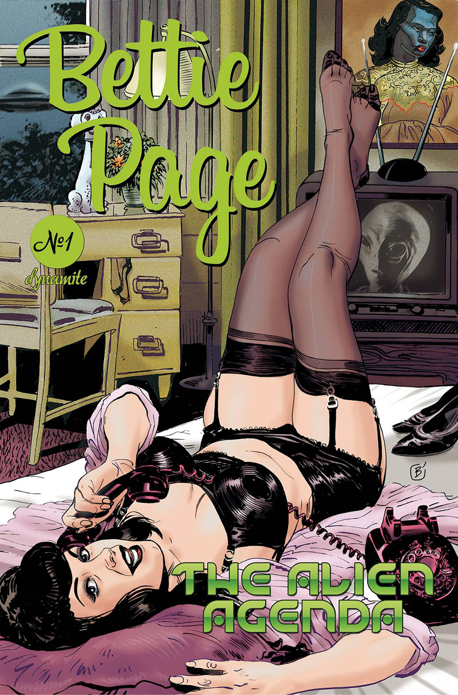 Bettie Page Alien Agenda #1 Cover D Variant Jimmy Broxton Cover