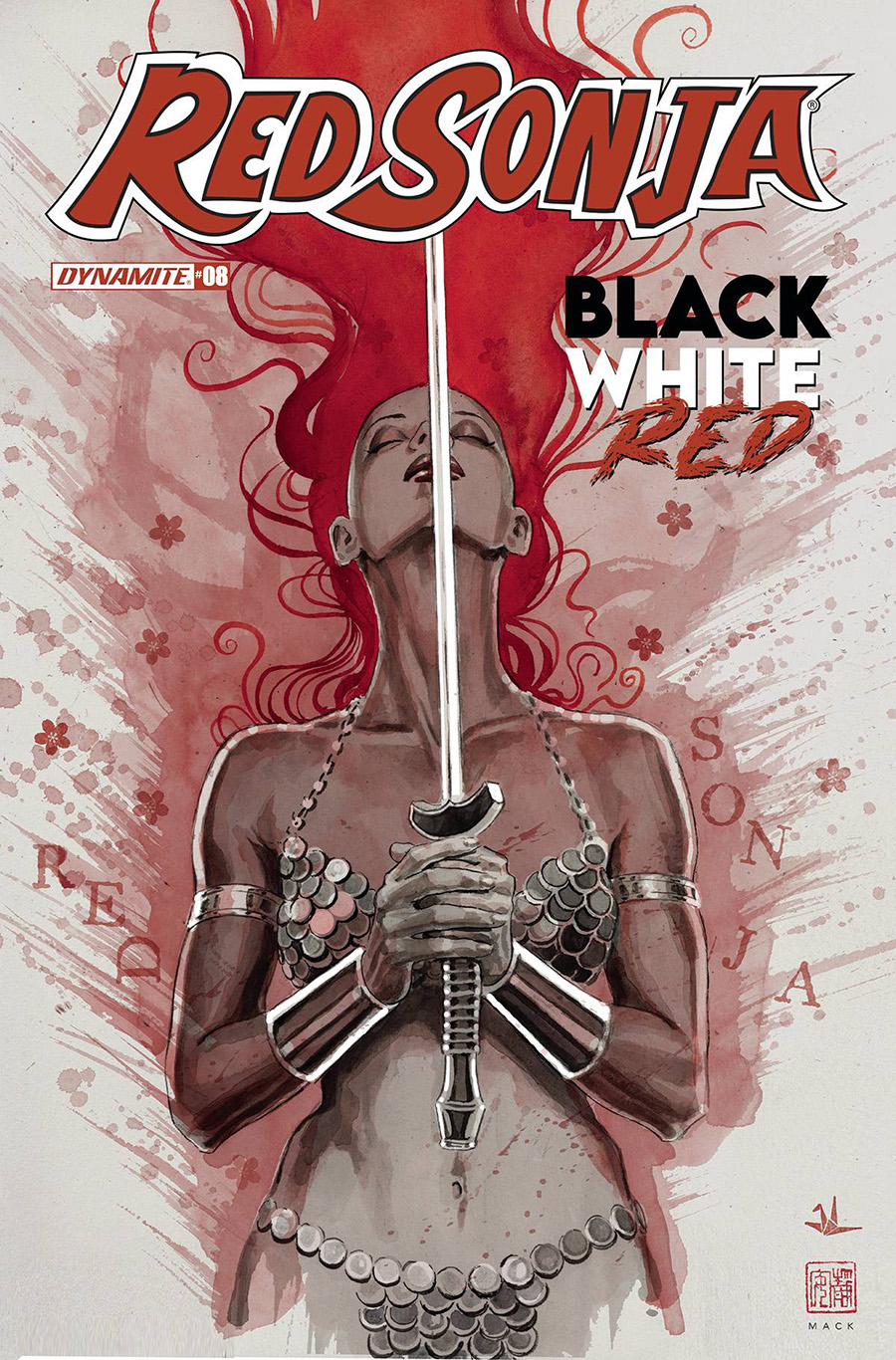 Red Sonja Black White Red #8 Cover A Regular David Mack Cover