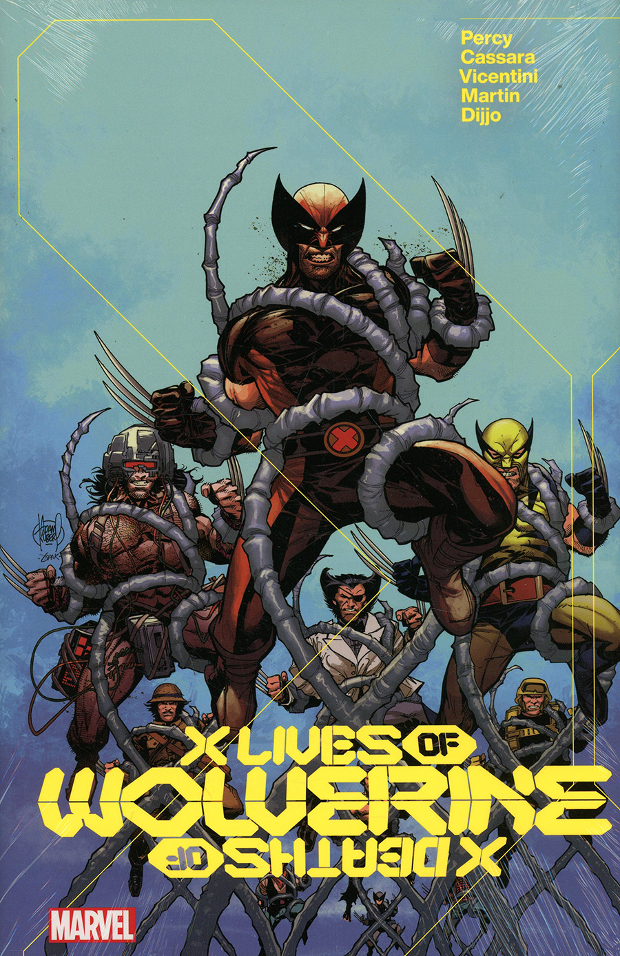 X Lives Of Wolverine / X Deaths Of Wolverine HC Book Market Adam Kubert Cover