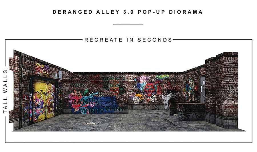 Extreme Sets Pop Up 1/18 Scale Diorama - Deranged Alley 3