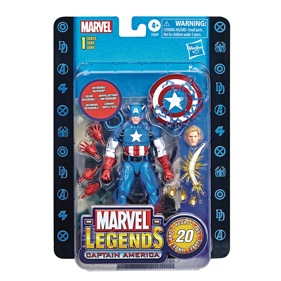 Marvel Legends 20th Anniversary Series 1 Captain America 6-Inch Action Figure Case