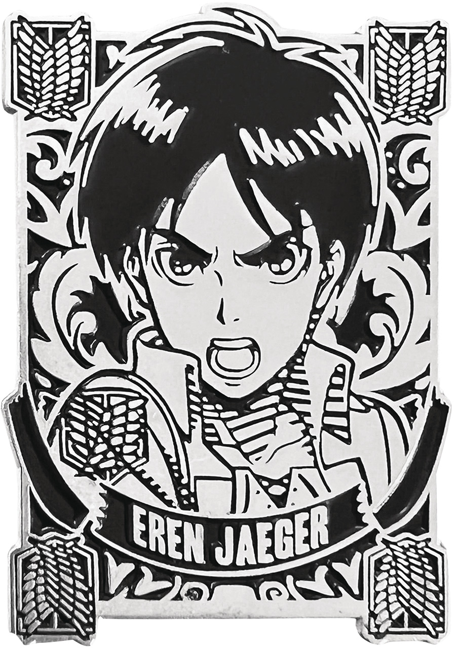 Attack On Titan Silver Badge Pin - Eren