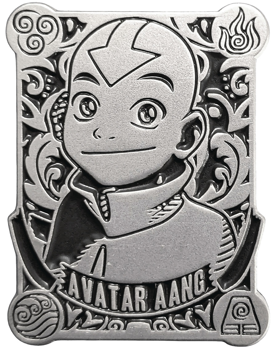 Avatar The Last Airbender Silver Badge Pin - Aang