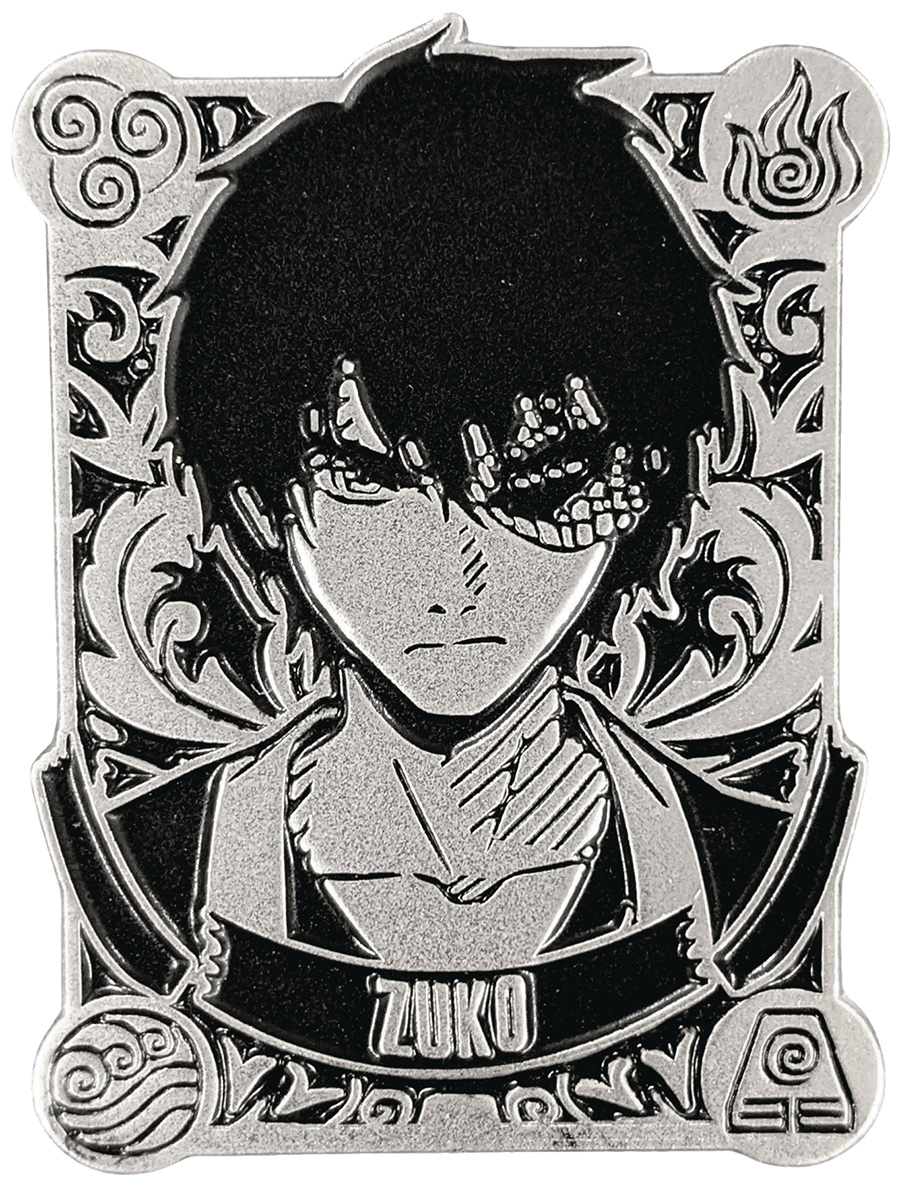 Avatar The Last Airbender Silver Badge Pin - Zuko