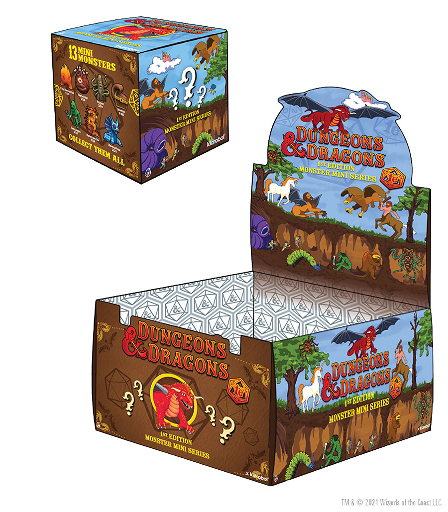 Dungeons & Dragons 3-Inch Vinyl Mini Monster Series By KidRobot Wave 1E Display