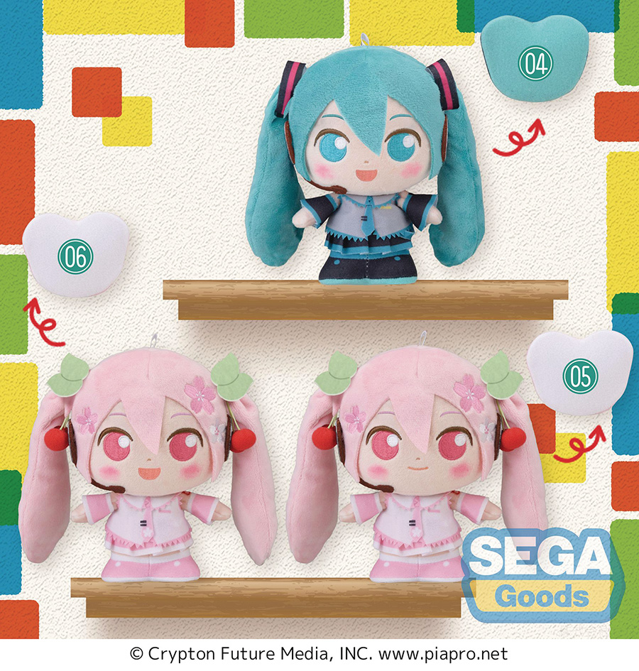 Hatsune Miku & Sakura Miku Moipon MP Plush 60-Piece Assortment
