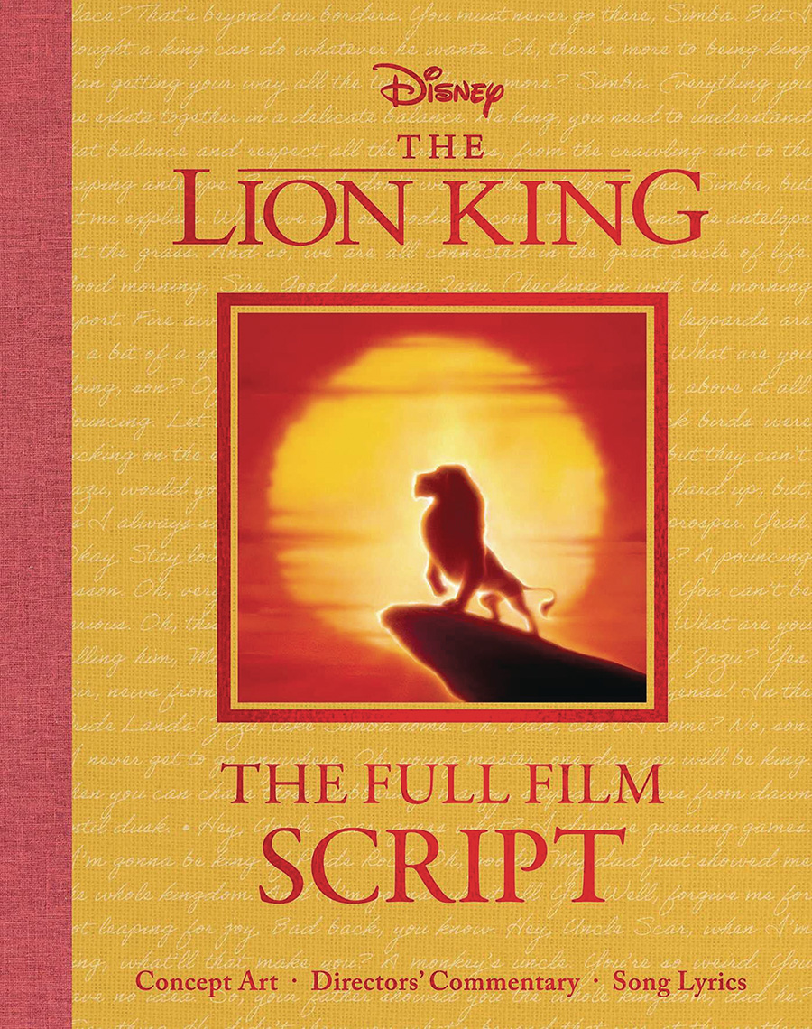 Disney Lion King The Full Film Script HC