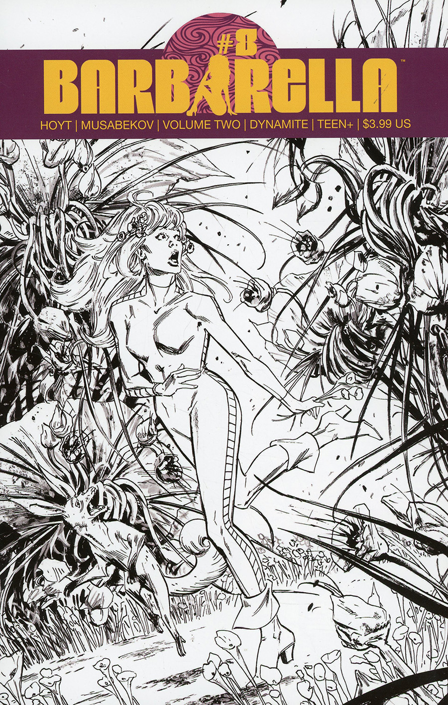 Barbarella Vol 2 #8 Cover F Incentive Butch Guice Black & White Cover