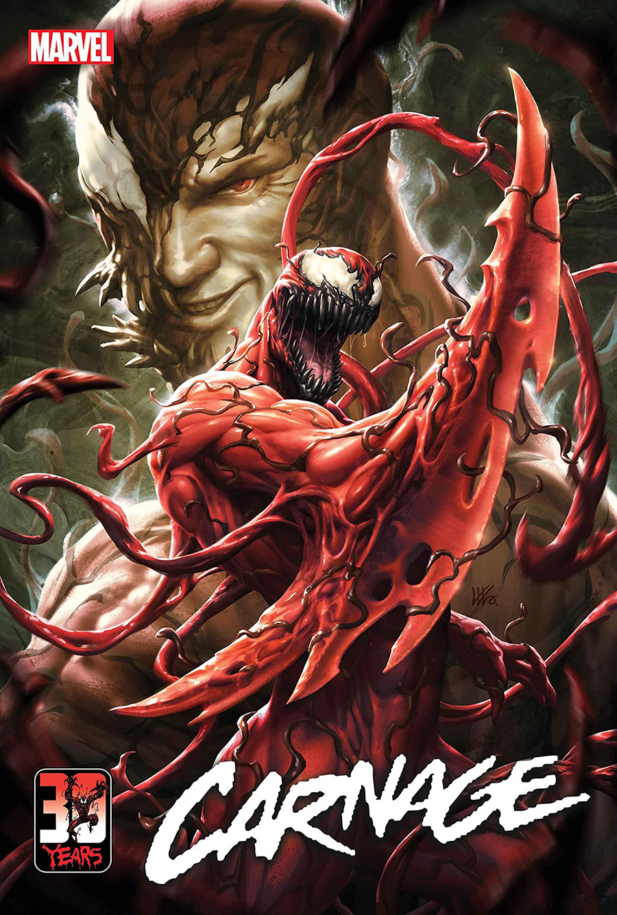 Carnage Forever #1 (One Shot) Cover F DF Symbiote Silver Signature Series Signed By Phillip Kennedy Johnson