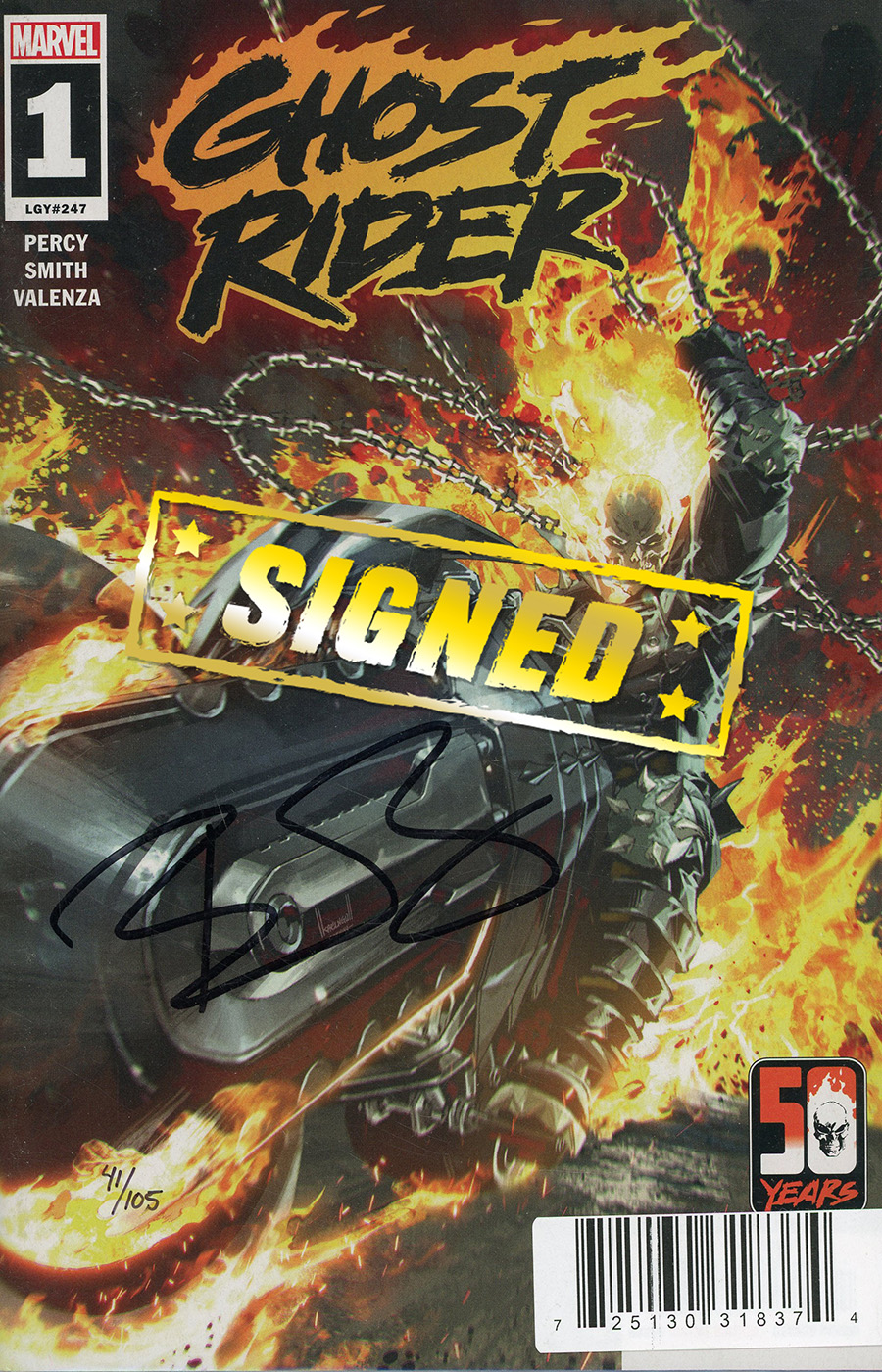 Ghost Rider Vol 9 #1 Cover M DF Signed By Benjamin Percy