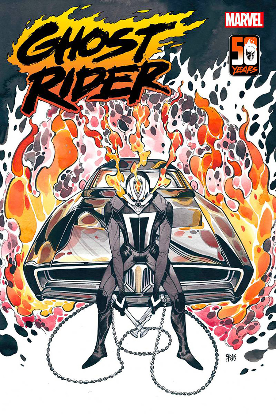Ghost Rider Vol 9 #1 Cover O DF Peach Momoko Variant Cover Signed By Benjamin Percy