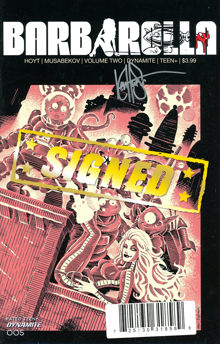 Barbarella Vol 2 #5 Cover S DF Limited Edition Ken Haeser TMNT Homage Variant Cover Signed By Ken Haeser