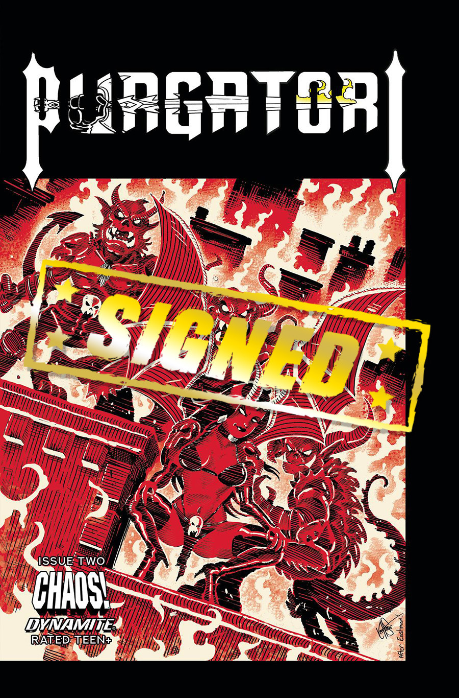 Purgatori Vol 4 #2 Cover Q DF Limited Edition Ken Haeser TMNT Homage Variant Cover Signed By Ken Haeser