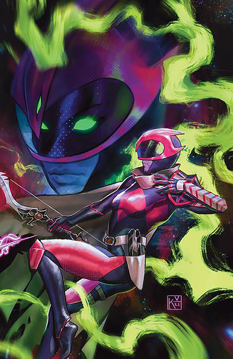 Power Rangers Universe #4 Cover C Incentive Keyla Valerio Dark Ranger Virgin Variant Cover