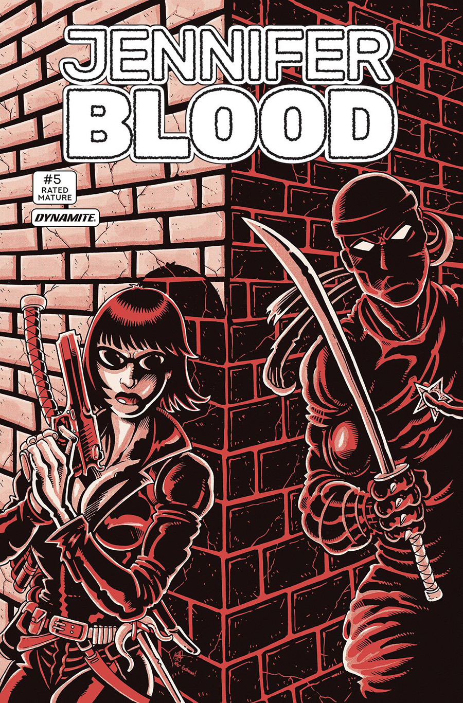 Jennifer Blood Vol 2 #5 Cover L Variant Ken Haeser TMNT Homage Cover