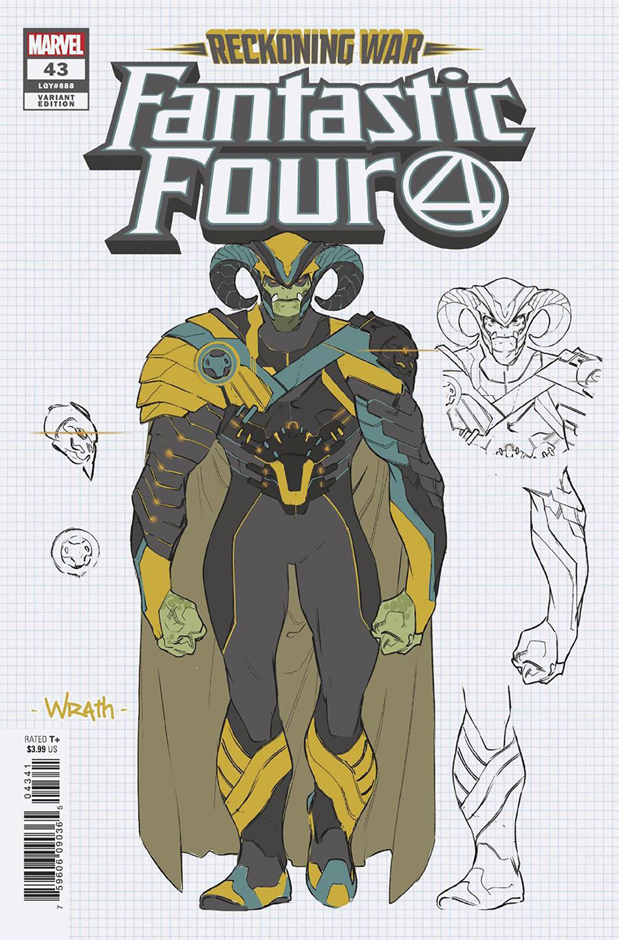 Fantastic Four Vol 6 #43 Cover C Variant RB Silva Concept Art Cover (Reckoning War Tie-In)
