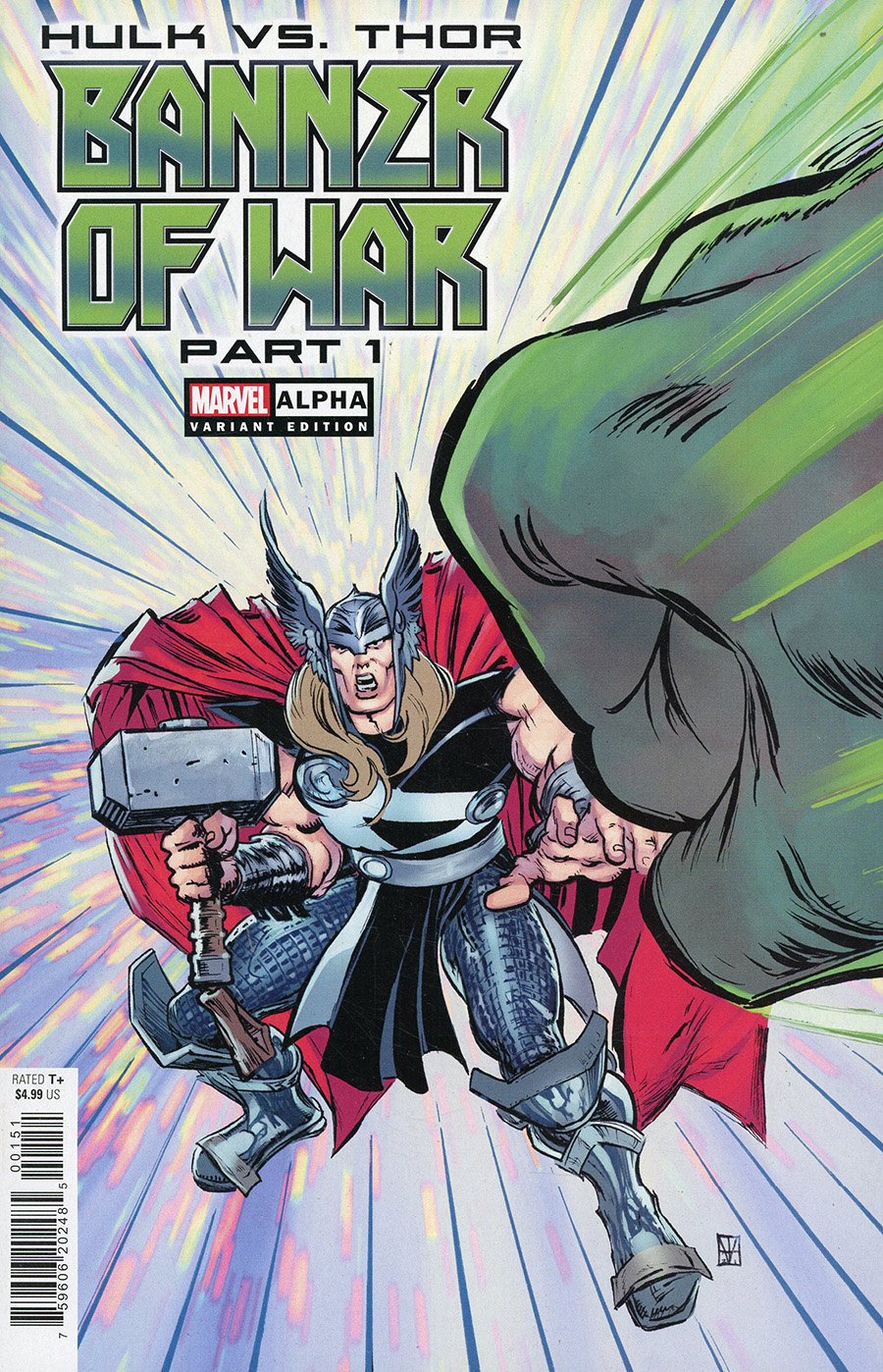 Hulk vs Thor Banner Of War Alpha #1 (One Shot) Cover C Variant Trevor Von Eeden Hulk Smash Cover (Banner Of War Part 1)