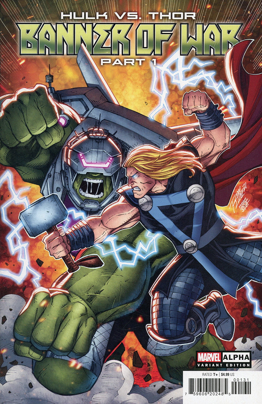 Hulk vs Thor Banner Of War Alpha #1 (One Shot) Cover E Variant Ron Lim Cover (Banner Of War Part 1)