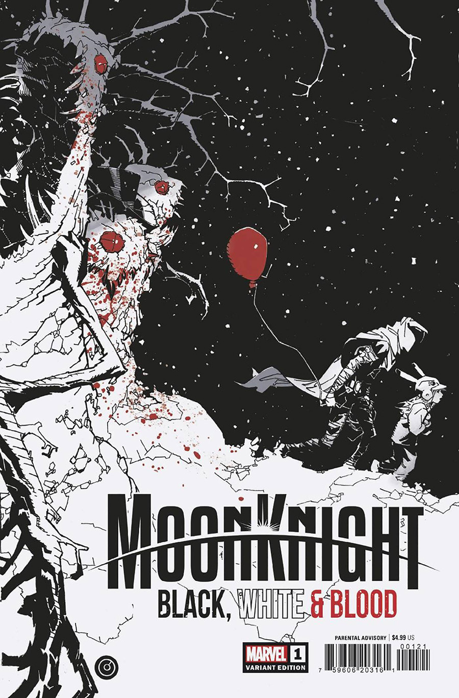 Moon Knight Black White & Blood #1 Cover B Variant Chris Bachalo Cover (Limit 1 Per Customer)