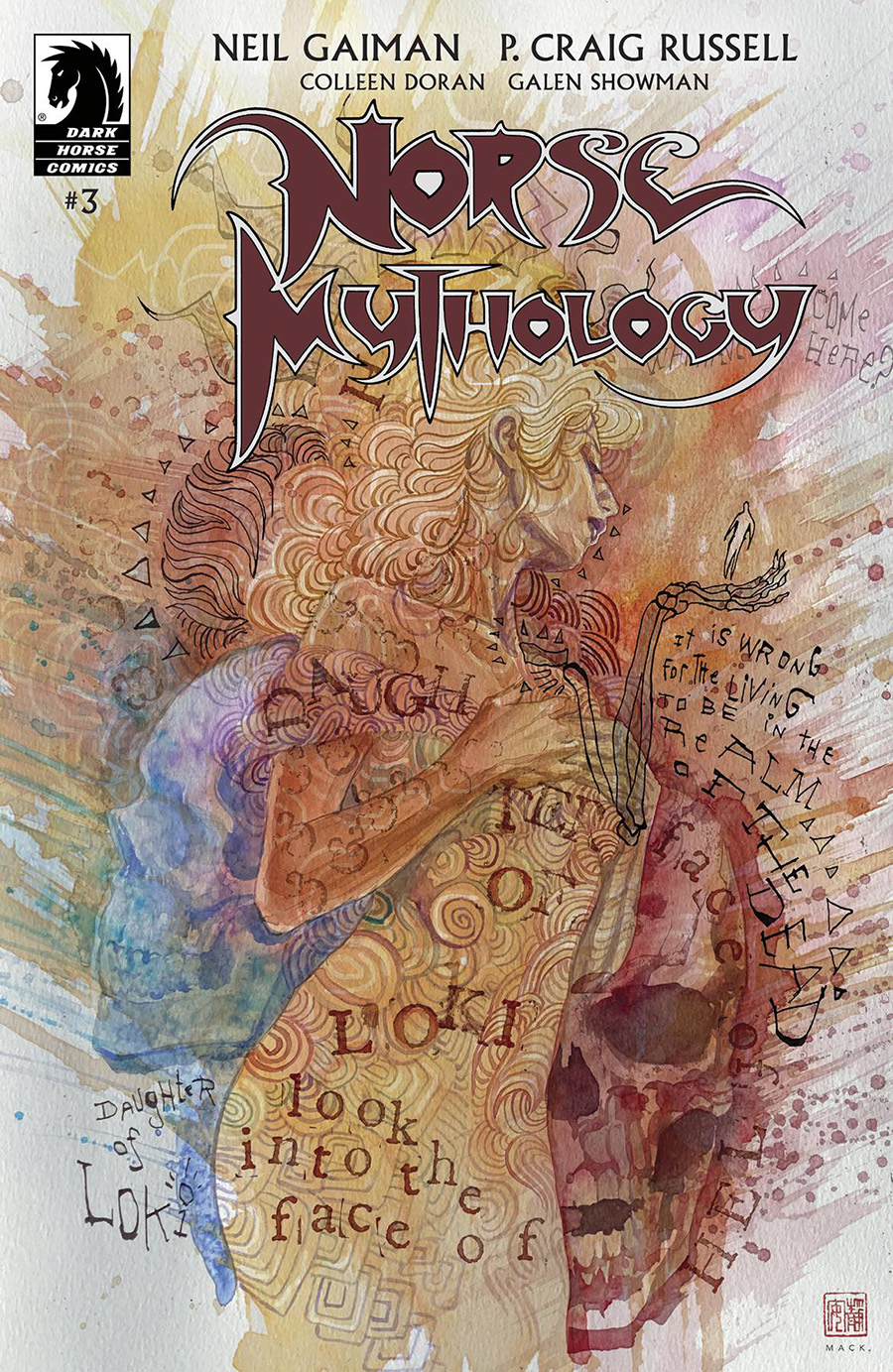 Neil Gaiman Norse Mythology III #3 Cover B Variant David Mack Cover