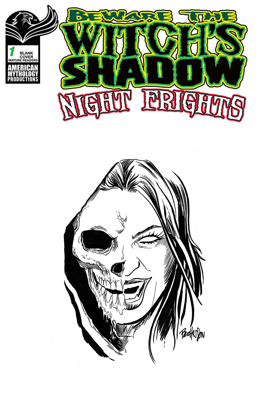 Beware The Witchs Shadow Night Frights #1 Cover F Buz Hasson Original Hand-Drawn Sketch Cover (Filled Randomly)
