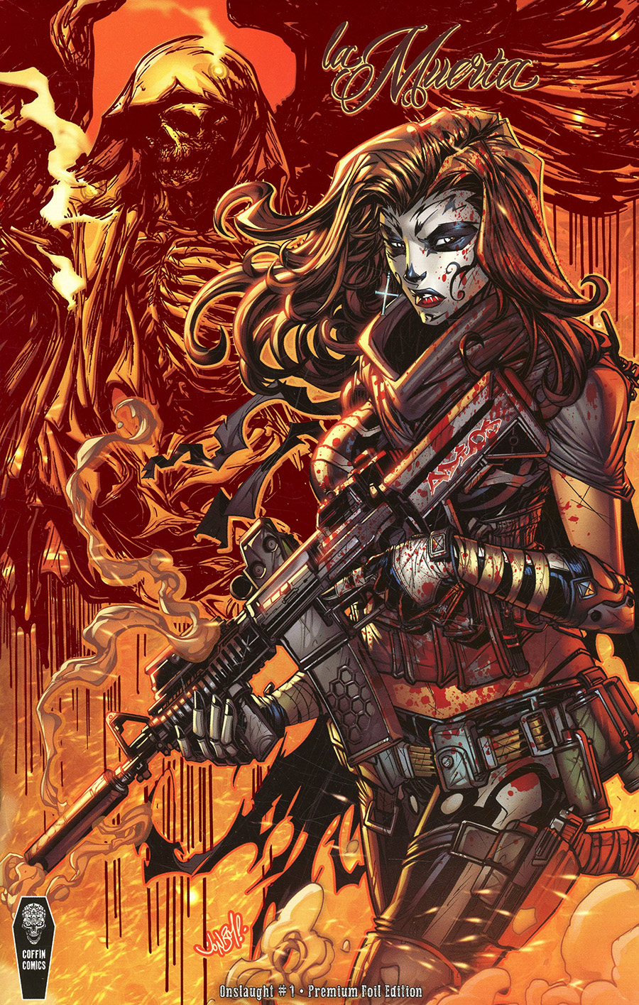 La Muerta Onslaught #1 (One Shot) Cover C Variant Jonboy Meyers Foil Cover