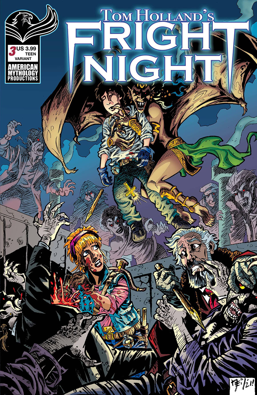 Tom Hollands Fright Night #3 Cover B Variant Neil Vokes Throwback Cover