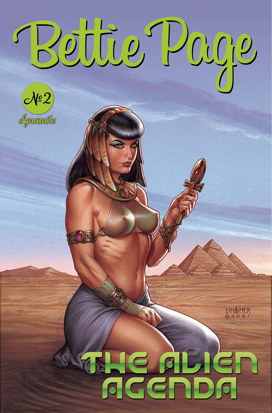 Bettie Page Alien Agenda #2 Cover A Regular Joseph Michael Linsner Cover