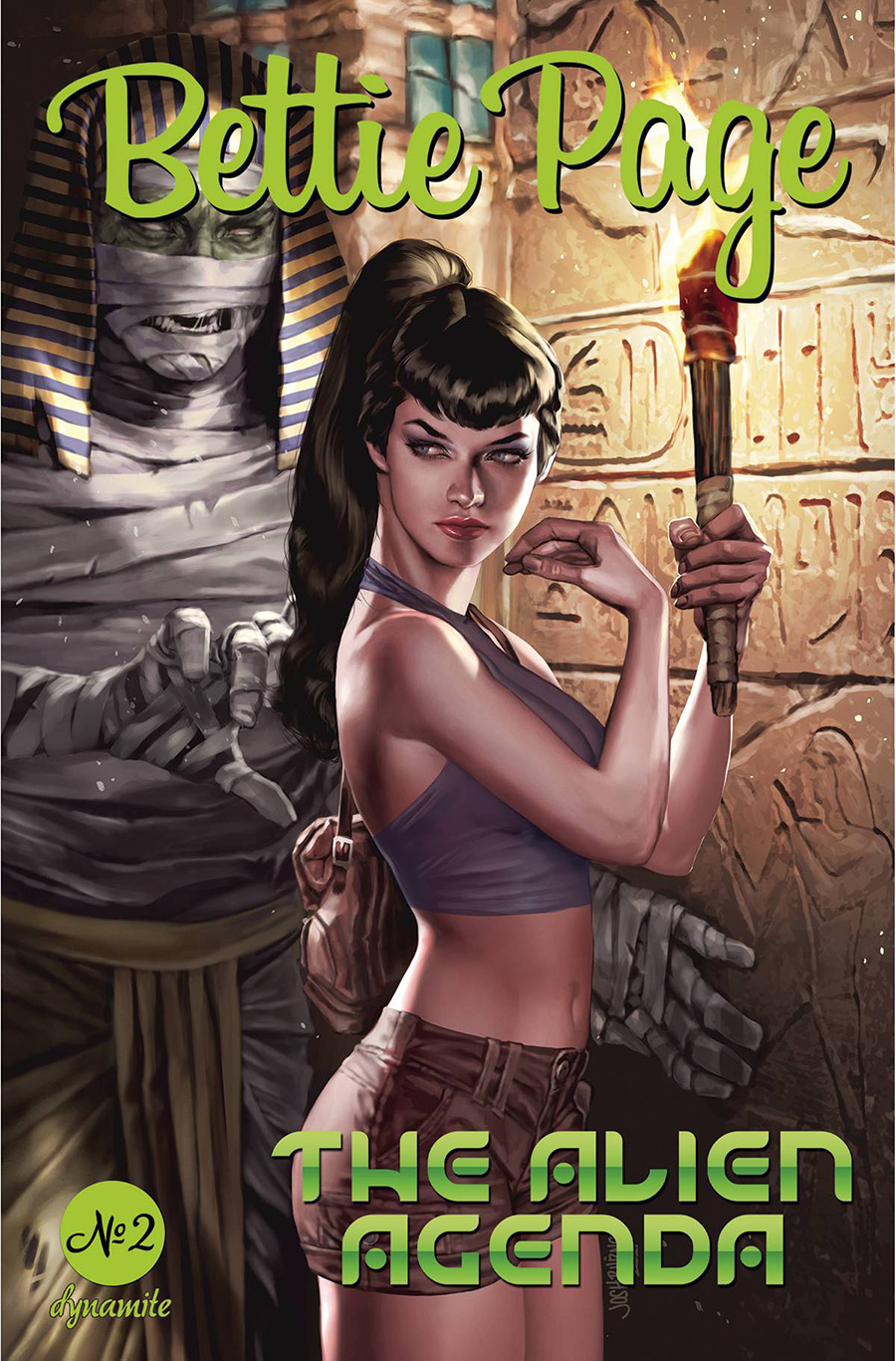 Bettie Page Alien Agenda #2 Cover B Variant Josh Burns Cover