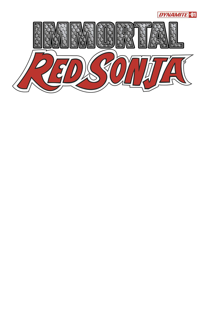 Immortal Red Sonja #1 Cover F Variant Blank Authentix Cover