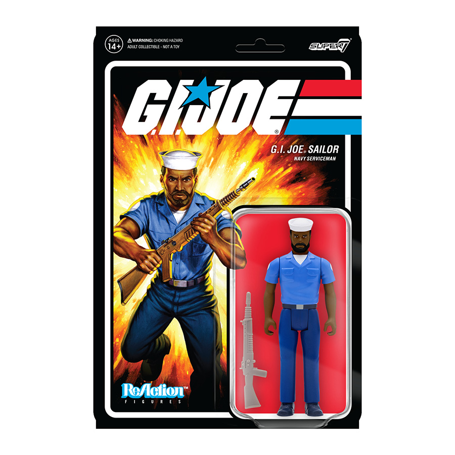 GI Joe ReAction Figure Wave 2 - Blueshirt Beard Dark Brown