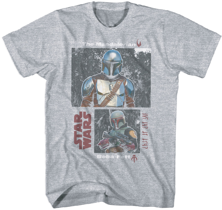 Star Wars Bounty Hunter Bros Heather Grey T-Shirt Large