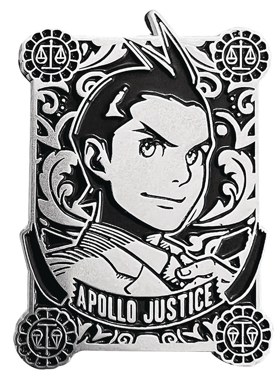 Ace Attorney Silver Badge Series Pin - Apollo Justice