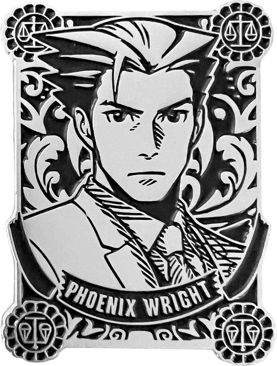 Ace Attorney Silver Badge Series Pin - Phoenix Wright