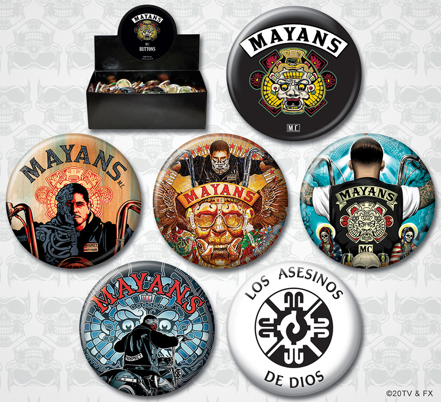 Mayans MC Button 144-Piece Assortment Display