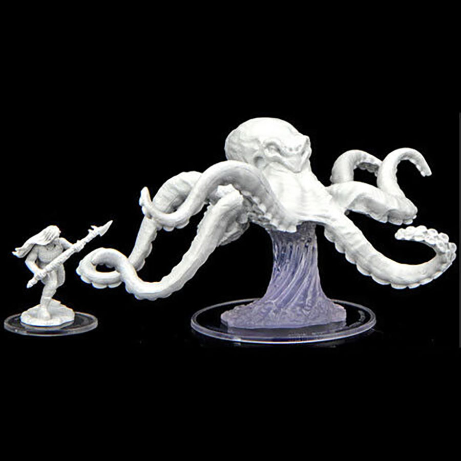 Critical Role Unpainted Miniature - Ashari Waverider & Octopus