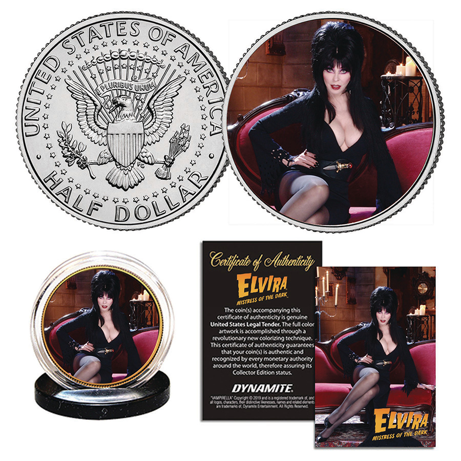 Elvira JFK Halfdollar Collectible Coin - Red